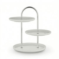 Tier Stand with Handle Ceramic Cake Stand Set Round for Birthday Parties