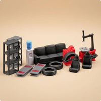 Colored Finish 1/64 Scale Garage Set Molded Definition Garage Accessory Set Realistic Tool Rack Highly Detailed