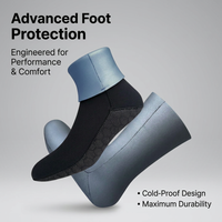 Neoprene Diving Socks for Snorkeling and Surfing, 5mm Wetsuit Socks for Warmth and Quick Water Sports Gear, HB292