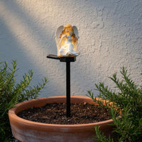 2 Pieces Solar Cherub Stake Lamp Easy to Install Cherub Garden Light Waterproof Outdoor Decor for Patio