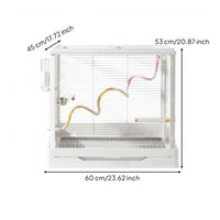 Parrot Enclosure Anti-Splash Large Space Bird Enclosure Bar Spacing Safety