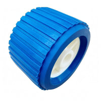 108 Mm EVA Keel Roller Blue Ribbed Keel Roller Cylindrical White Hub