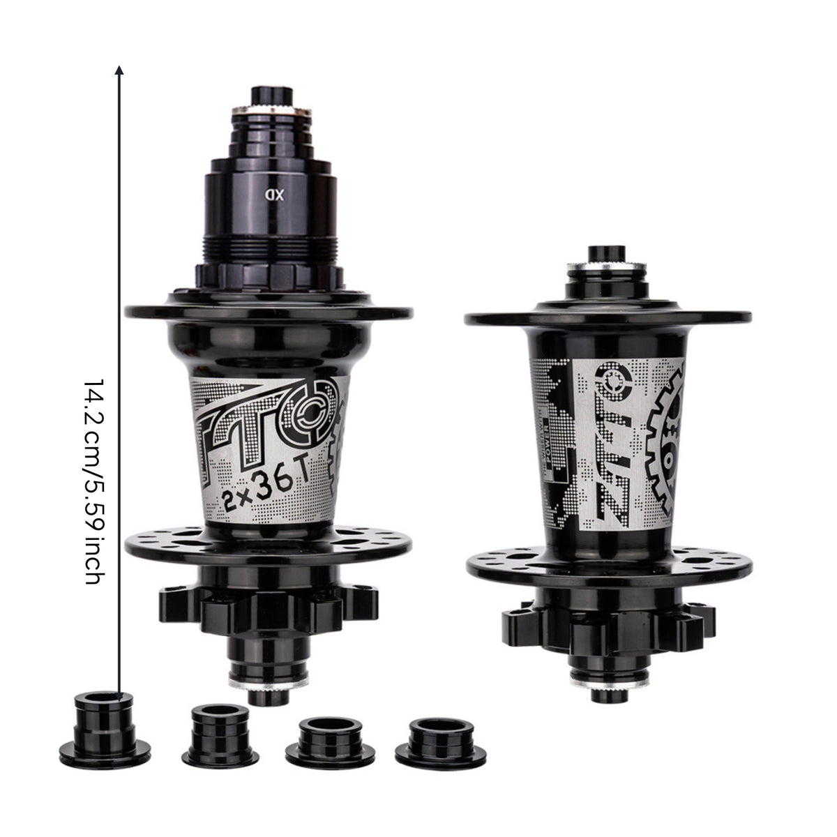 Thru-Axle Disc Brake Hubs Compatibility Mountain Bike Hubs Lightweight Brake Rotor Adapter Long-Lasting for Wheel Building