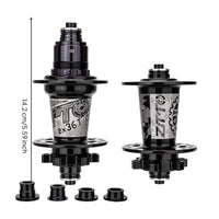 Thru-Axle Disc Brake Hubs Compatibility Mountain Bike Hubs Lightweight Brake Rotor Adapter Long-Lasting for Wheel Building