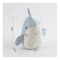 Shark Door Stop Animal-Shaped Stuffed Door Stopper Soft Stuffed Doorstop for Kids, Young Children, Nursery, Playroom, Bedroom