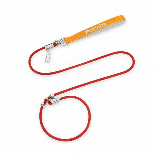 Soft Lining Reinforced Stitching Leash with Metal Hardware Braided Rope