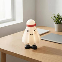 Badminton Night Light ABS Plastic Cartoon Face Lamp Portable for Bedside Table