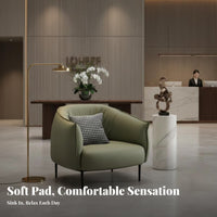 Lowsupport Tub Chair Comfortable rearrest Single Sofa Space-Saving dense Foam padding for Apartment Dwellers, Adults, Hotel