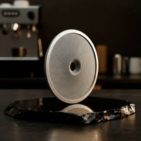 Shower Screen with Sealing Gasket Fine Mesh Shower Screen Sealing Gasket Silicone Metal for Home Baristas, Espresso Machine