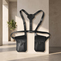 Hands-Unrestricted Chest Bag with Adjustable Harness Slim Chest Bag with Harness Pack Ambidextrous for Commuting