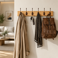 Wooden Wall Hooks, Hat Hangers, Wall Hangers, Entryway Storage, Coat Hangers, Minimalist Style