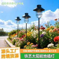 太阳能复古户外灯家用庭院灯挂树吊灯铁艺灯庭院花园防水插地路灯