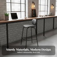 Rustic supportrest Stool Sturdy Frame Lowspine High Stool Built-in Footrest