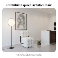 Puff Padding Chair Airy-Like Design Accent Seating Luxuriously Soft Texture Modern Design for Students, Bedroom, Perusing Nook