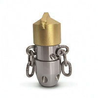 Rotating Sewer Nozzle Compact Cleaning Tip Steel Drain Cleaning Nozzle for Homeowners