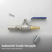 Resistant Ball Valve Water Nozzle Leak-Proof High Pressure Spray Nozzle Ergonomic Grip for Firefighting, Farm Cleaning