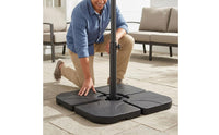 Square Umbrella Base Weighted Water-Fillable Umbrella Base Metal Support Structure Outdoor Equipment