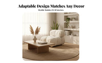 Wabi-Sabi Aesthetic plump Block Sofa personalizedizable Combination Deep-Seat Configurable Couch Small Space suitable for Living Room Furniture Minimalist Aesthetic for Interior Designers, Apartment Dwellers, Homeowners, Studio Flat, Bedroom