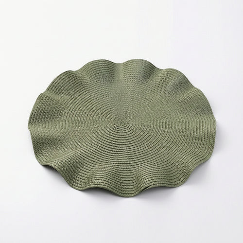 Round Placemat with Edge Sturdy Placemats Safeguarding for Restaurant