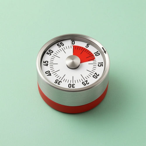 1 Analoger Countdown-timer Cooking Timer Mechanical Kitchen Timer Magnetic Countdown Clock with Robust Stainless Steel Build and Battery-free Operation Suitable for Meal Preparation Home Baking Kitchen Tasks
