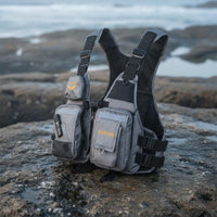 Reflective Strips Fishing Life Vest Adjustable Straps Fishing Buoyancy Vest Multiple Pockets Water Sport Gear