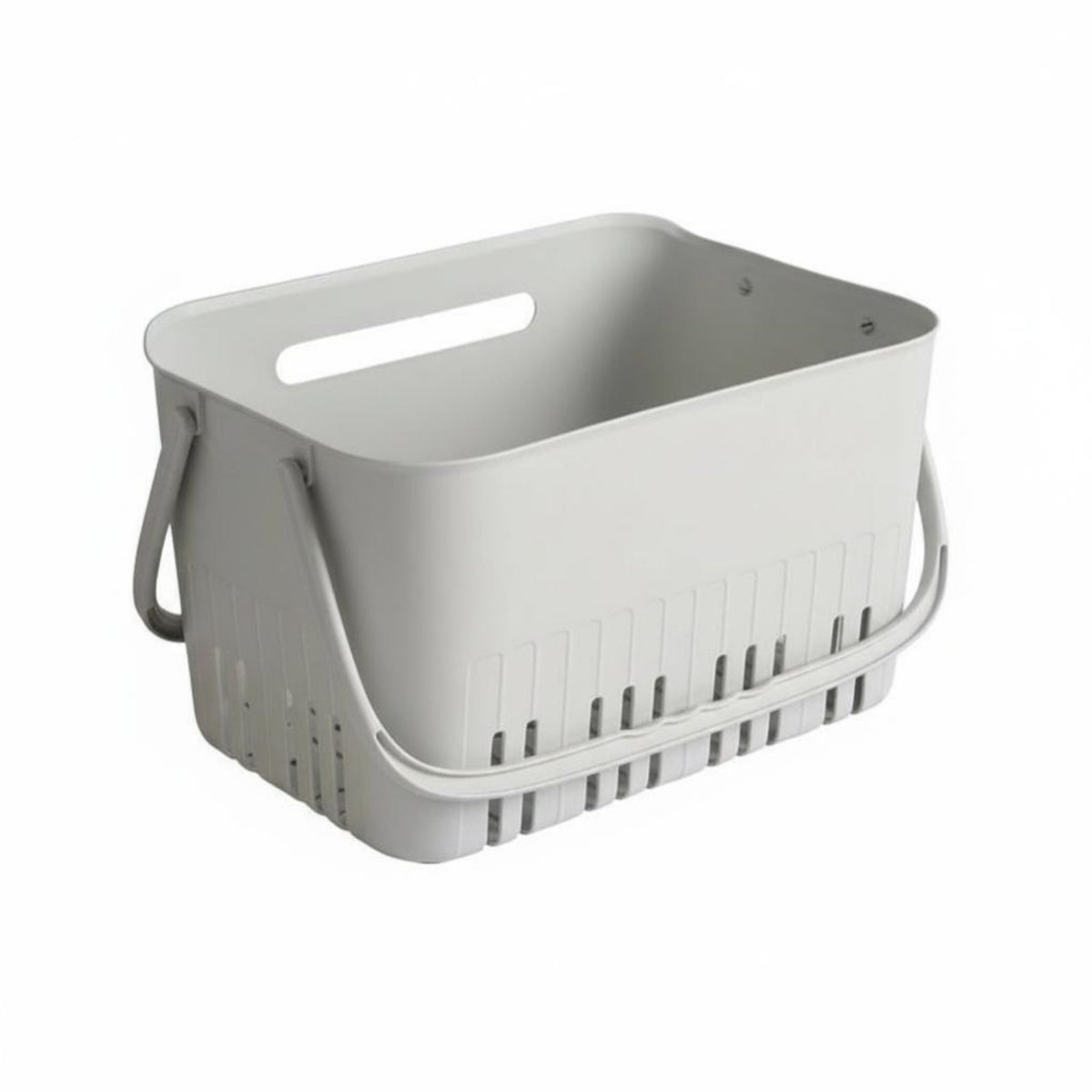 Portable Shower Basket Hollow Design Handled Drainage Basket Easy to Clean