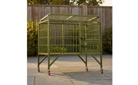 Galvanized Steel Outdoor Dog Kennel Wire Mesh Heavy Duty Dog Kennel Latch Door Pet Enclosure Weather-Resistant for Large Dogs