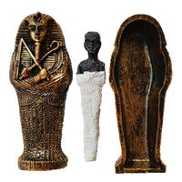 Ancient Egyptian Pharaoh and Queen Mummy Coffin Pyramid Magic Props
