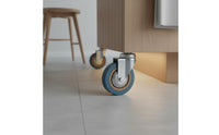 Quiet Rolling Swivel Caster with Brake Non-Slip Threaded Stem Swivel Caster Industrial Cart Wheels for Workshop, Garage