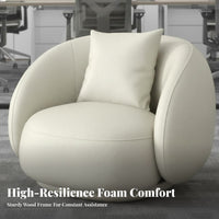 Curved Minimalist Sofa Nordic Design Upholstered Seating Low-Height Backrest Backrest Soft Teddy Texture for Apartment Dwellers