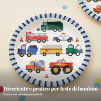Construction Vehicle Party Tableware Set Plates Cups, Kids Event