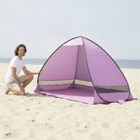 Automatic Dome Beach Tent Foldable Spring-up Beach Shelter Lightweight Sun Shade Tent Compact for Families