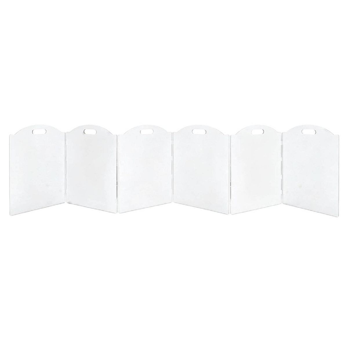 6 Pieces Folding Pet Gate Clear Acrylic Pet Gate Lightweight for Doorways, Dogs