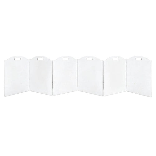 6 Pieces Folding Pet Gate Clear Acrylic Pet Gate Lightweight for Doorways, Dogs