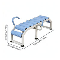 Back Stretcher with Rollers Floor-Standing Stretching Stretching Frame Cushioned Fitness Equipment for Adults, Home Gym, Living Room