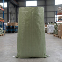 Gray-Green Woven Polypropylene Debris Sacks for 50kg Load, Reusable Garden Bags for Soil and Sand, Thin Grade Open-Top Construction Waste Bag