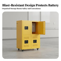 Battery Charging Cabinet Leakage Protection Thermal Containment-Resistant Storage Cabinet Heavy Duty Fire Resistant Locker for Factory Workers