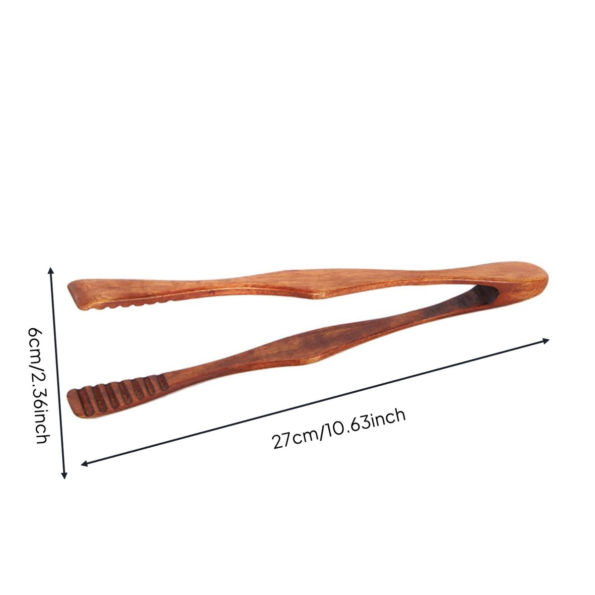 Japanese Design Serving Tongs Natural Wood Wooden Food Tongs Multipurpose