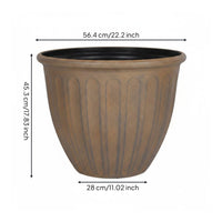 Deep Roman Design Planter Drainage Base Classic Roman Flower Pot for Patio