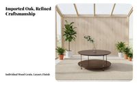 Three-Legged Circular Table Factory-Chic Aesthetic Household Furniture Vintage Look Stable Tripod Base for Apartment Dwellers