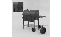 Char Grill with Side Shelf Outdoor Char Grill with Wheels for Home Cooks, Backyard, Patio, Cookouts