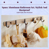 European wall-mounted antique aluminum towel rack organizer