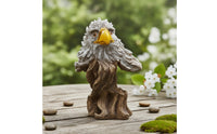 Wood-Grain Owl Ornament Details Decorative Resin Owl Figurine for Display