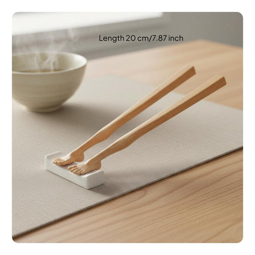 Foot Shaped Chopsticks Sturdy 3D Print Chopstick Straw Combo