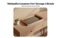 Acrylic Serving Tray Zigzag Pattern Acrylic Tray Home Organizer Rounded Corners Household Storage Shallow Open for Display