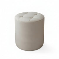Upholstered Stool Small Leather-Like Stool Low-Height for Dressing Area