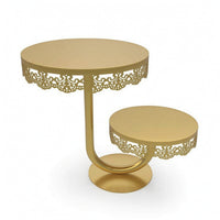 2-Tier Dessert Stand Metal Cupcake Display Stand Portable for Buffets