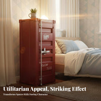 Shipping Container Locker utilitarian aesthetic Bedside Cabinet Retro Design Creative Look for children