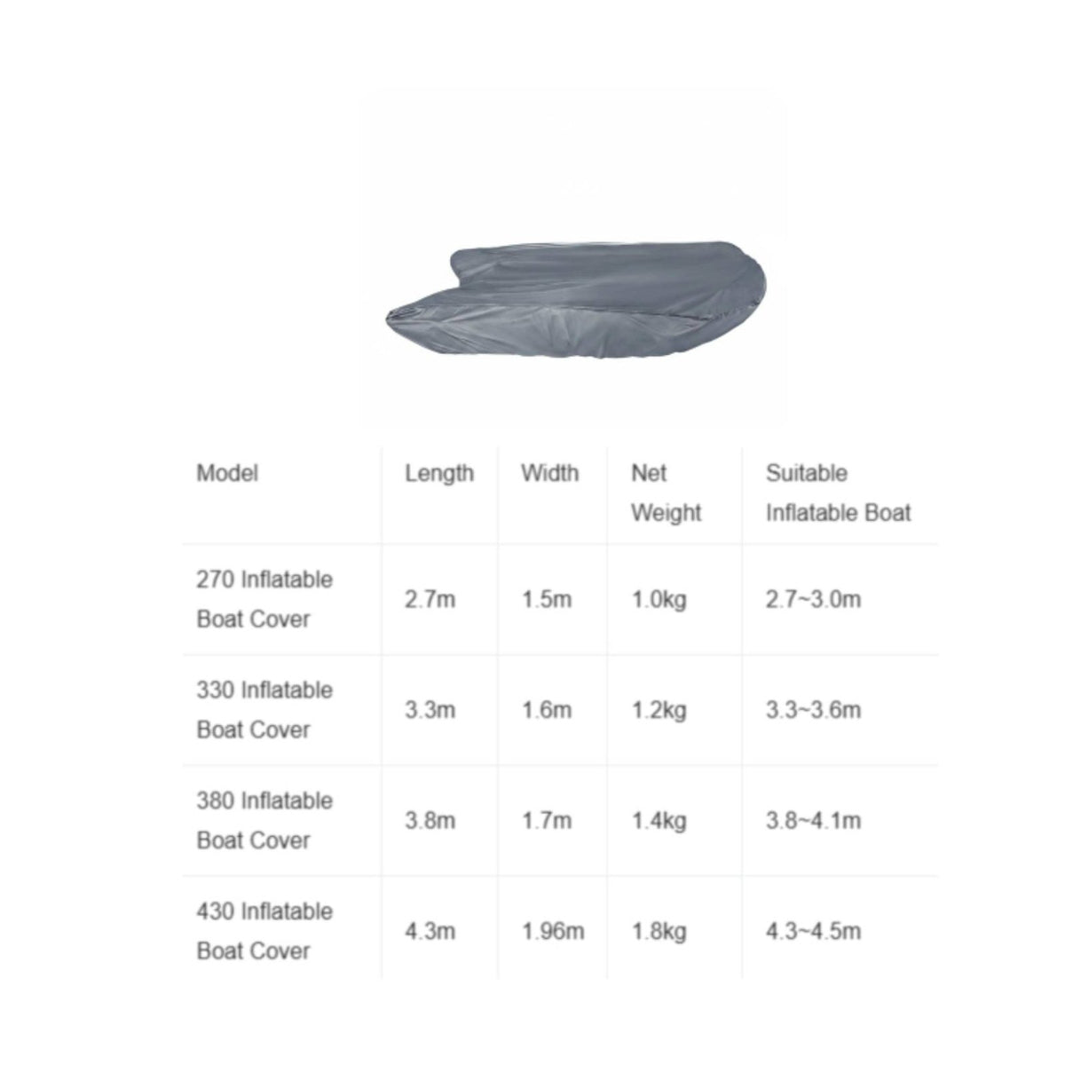 Inflatable Boat Cover 420D Oxford Material Inflatable Dinghy Cover Dustproof
