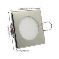 Square LED Recessed Light Dimmable Indoor Lighting Spring Clip Mount